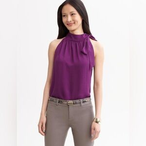 Banana Republic Purple Halter Blouse
